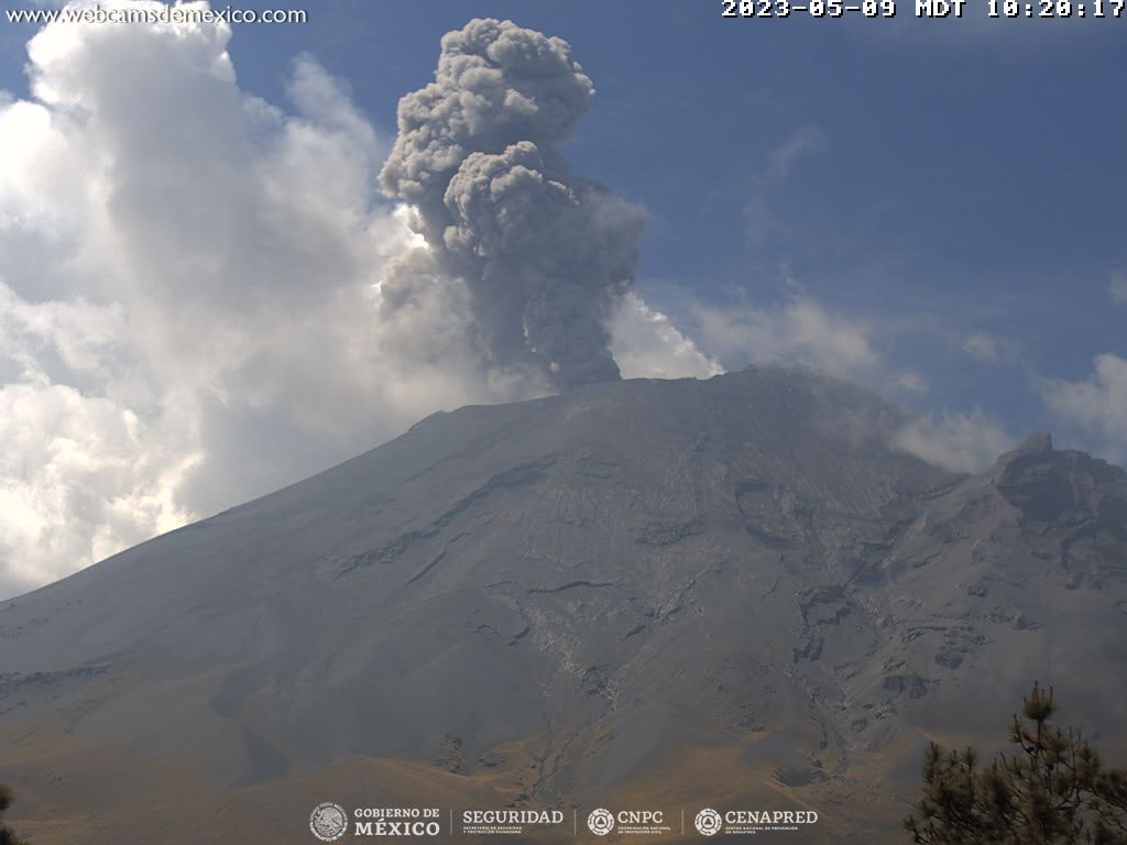 Actualización del monitoreo al volcán Popocatépetl